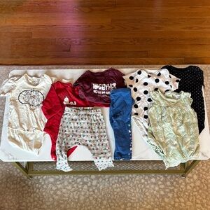 Mixed Baby Clothing Bundle - Polka Dot, Red, Blue, Green